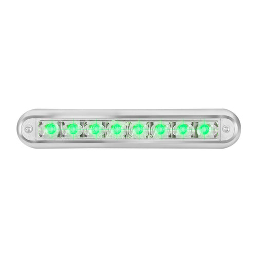 Grand General Pearl Series 6-1/2" Dual Function LED Light Bar Green/Clear