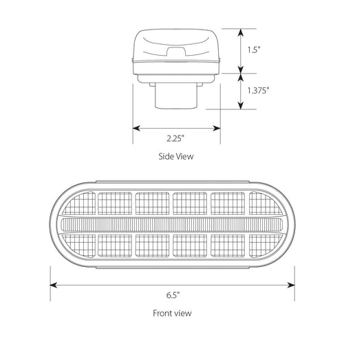 Grand General Prime Spyder Series Oval LED Light Amber/Amber