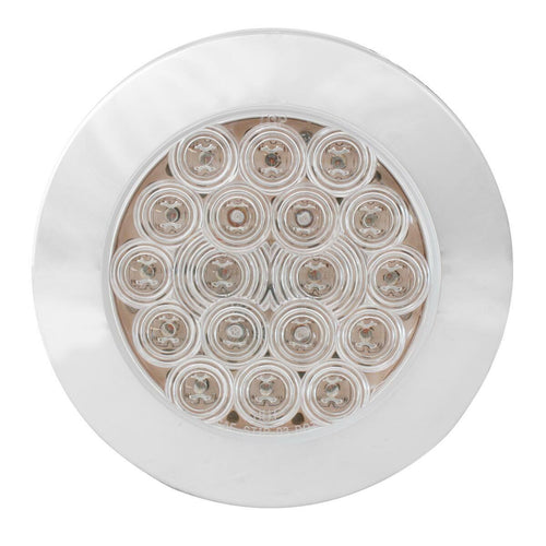 4” Surface Mount Led Light With Chrome Amber Clear