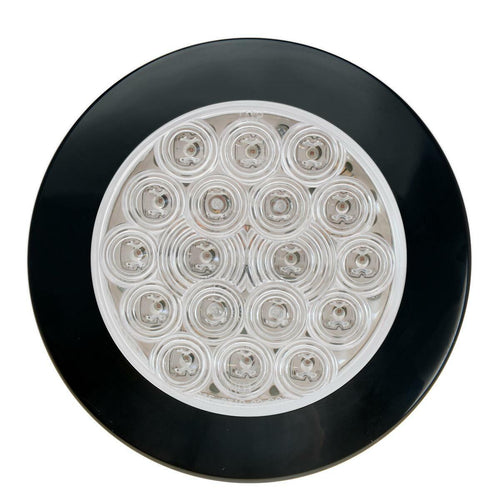 4" Fleet Flange Mount LED Light with Black Twist & Lock Bezel 3-Pin