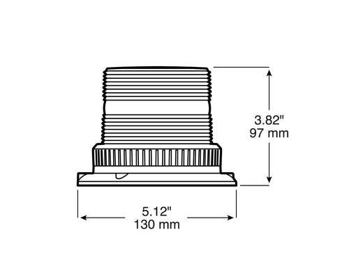 Peterson Micro-Strobe Light Amber, Magnetic Mount 9V-36V