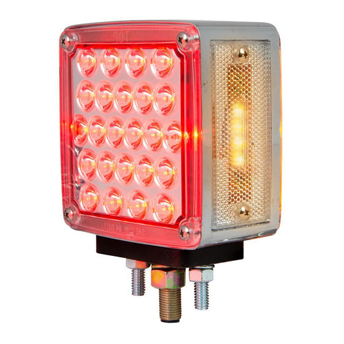 Square Double Face Led Light Driver Side Amber/Red