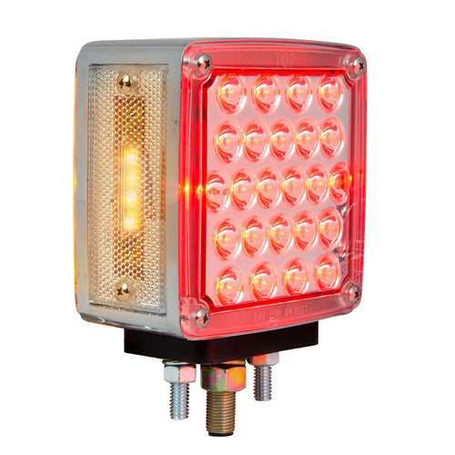 Square Double Face Led Light Passenger Side Amber/Red