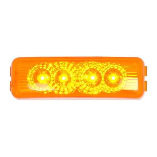 Medium Rectangular Spyder LED Marker Light 4 LEDs 12V