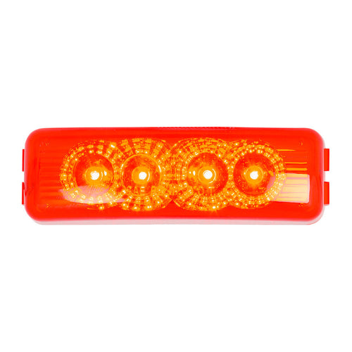 Medium Rectangular Spyder LED Marker Light 4 LEDs 12V