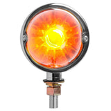 Grand Genral #1156 Watermelon Light Amber Single Face Chrome Die Cast Auxiliary Light with Glass Lens