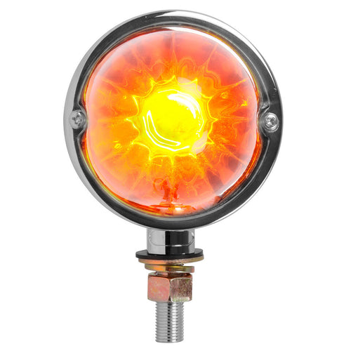 Grand Genral #1156 Watermelon Light Amber Single Face Chrome Die Cast Auxiliary Light with Glass Lens