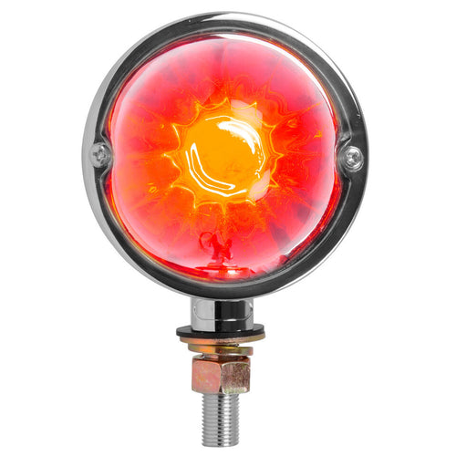 Grand General Red Single Face Chrome Die Cast Auxiliary Light With Glass Lens Watermelon