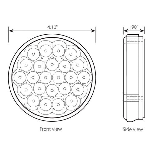 Grand General Pearl Series 4" LED Light Red/Red