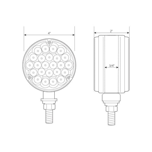 Pearl 4” Two Faced LED Pedestal Light