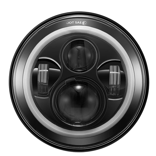 7"  ROUND PROJECTOR LED HEADLIGHT - BLACK