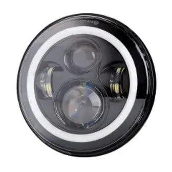 7"  ROUND PROJECTOR LED HEADLIGHT - BLACK
