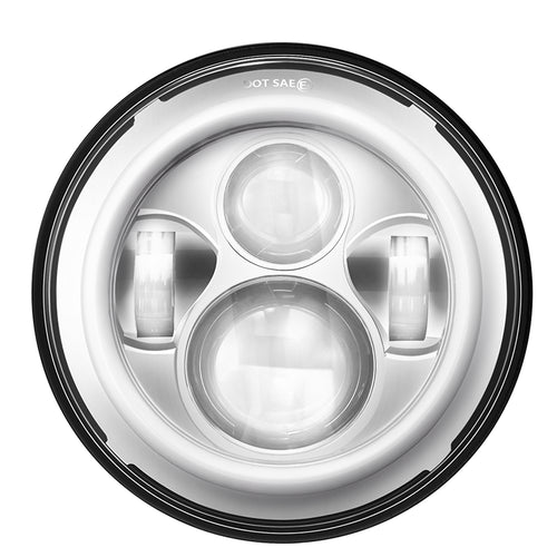 7"  ROUND PROJECTOR LED HEADLIGHT - CHROME