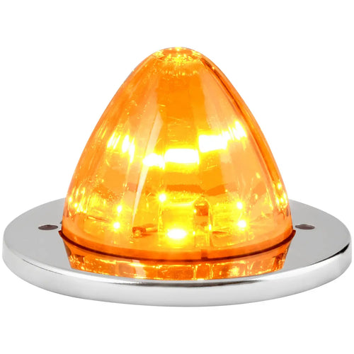 Grand General Amber/Amber 2" Watermelon Surface Mount LED Light with Stainless Steel Bezel