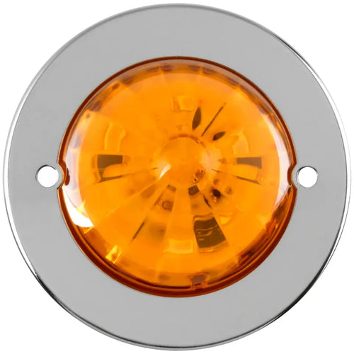 Grand General Amber/Amber 2" Watermelon Surface Mount LED Light with Stainless Steel Bezel