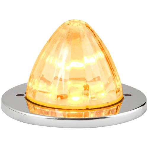 Grand General Amber /Clear 2" Watermelon Surface Mount LED Light with Stainless Steel Bezel