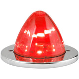 Grand General Red/Red 2" Watermelon Surface Mount LED Light with Stainless Steel Bezel