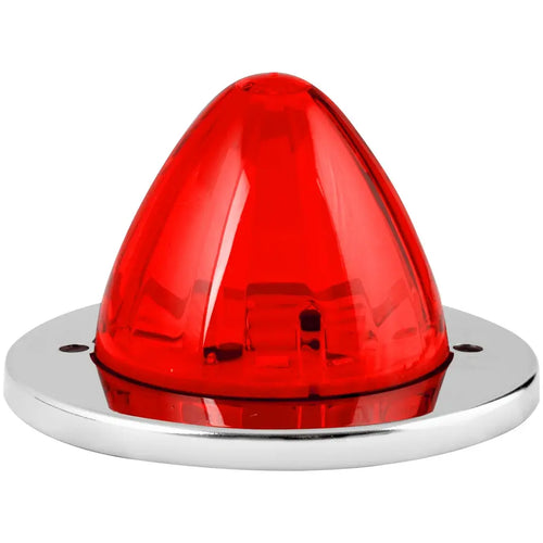 Grand General Red/Red 2" Watermelon Surface Mount LED Light with Stainless Steel Bezel