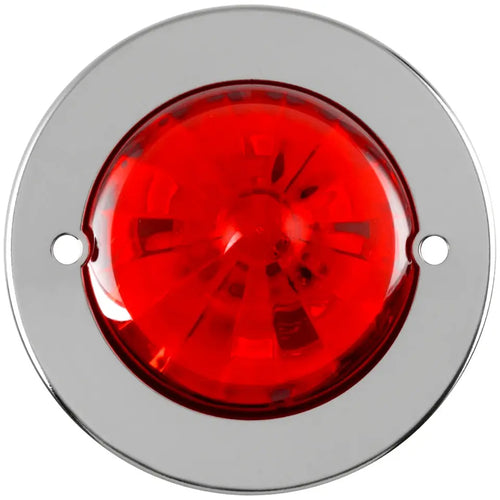 Grand General Red/Red 2" Watermelon Surface Mount LED Light with Stainless Steel Bezel