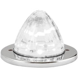 Grand General White/Clear 2" Watermelon Surface Mount LED Light with Stainless Steel Bezel