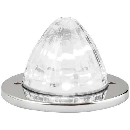 Grand General White/Clear 2" Watermelon Surface Mount LED Light with Stainless Steel Bezel