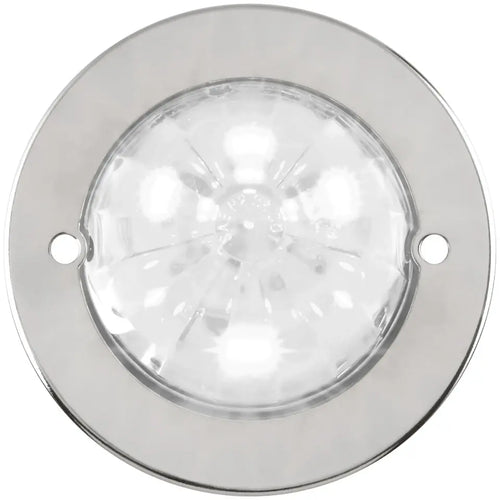 Grand General White/Clear 2" Watermelon Surface Mount LED Light with Stainless Steel Bezel