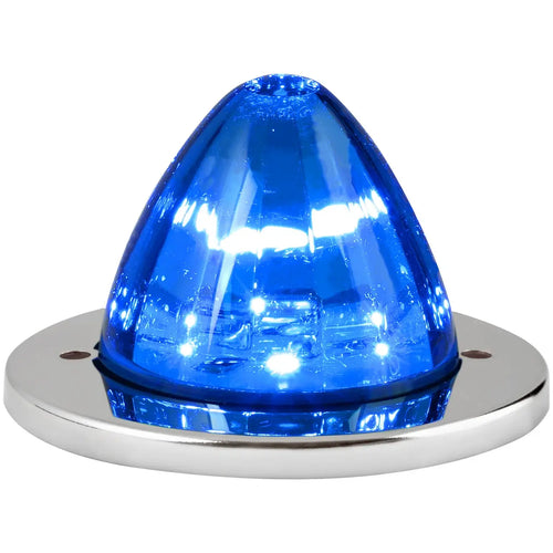 Grand General Blue/Blue 2" Watermelon Surface Mount LED Light with Stainless Steel Bezel