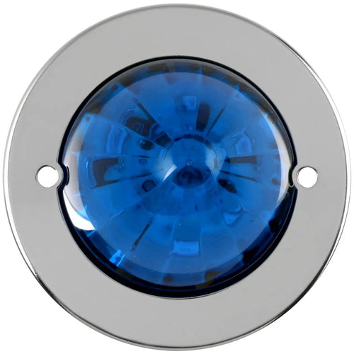 Grand General Blue/Blue 2" Watermelon Surface Mount LED Light with Stainless Steel Bezel