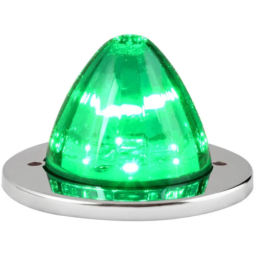 Grand General Green/Green 2" Watermelon Surafce Mount LED Light with Stainless Steel Bezel