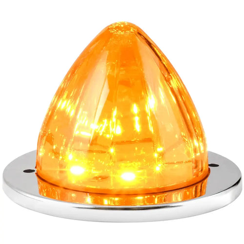 Grand General Amber/Amber 2-1/2" Watermelon Surface Mount LED Light with Stainless Steel Bezel