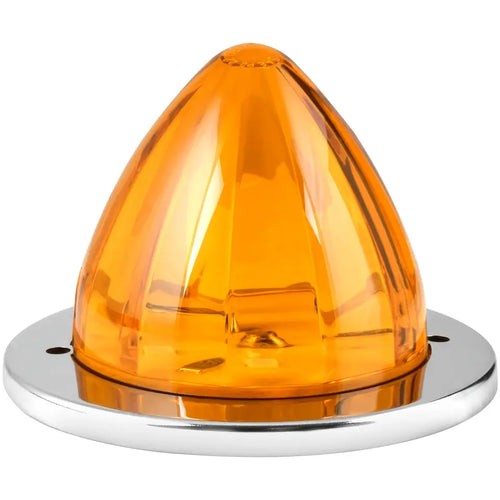 Grand General Amber/Amber 2-1/2" Watermelon Surface Mount LED Light with Stainless Steel Bezel