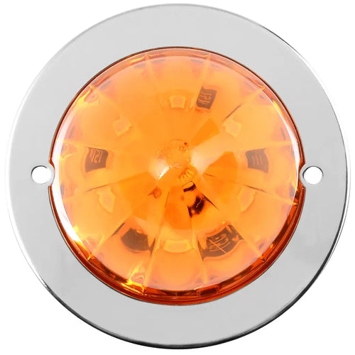 Grand General Amber/Amber 2-1/2" Watermelon Surface Mount LED Light with Stainless Steel Bezel