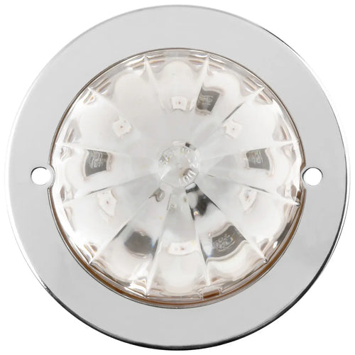 Grand General Amber/Clear 2-1/2" Watermelon Surface Mount LED Light with Stainless Steel Bezel