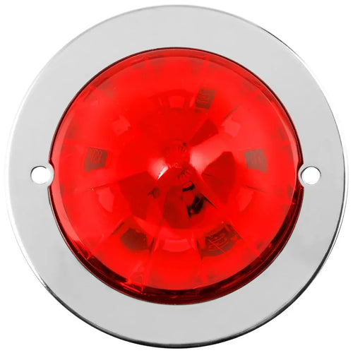 Grand General Red/Red 2-1/2" Watermelon Surface Mount LED Light with Stainless Steel Bezel