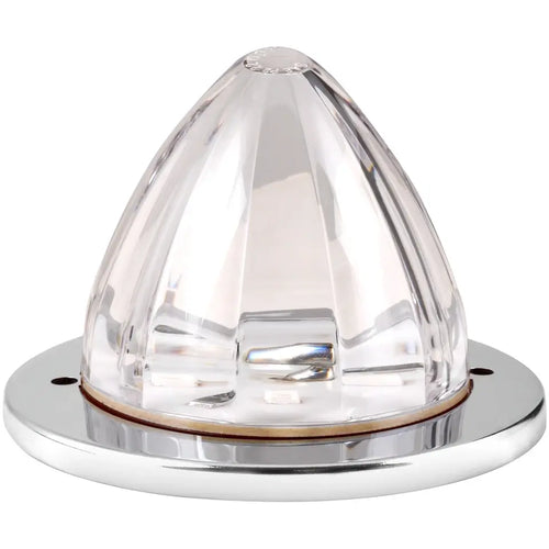 Grand General Red/Clear 2-1/2" Watermelon Surface Mount LED Light with Stainless Steel Bezel