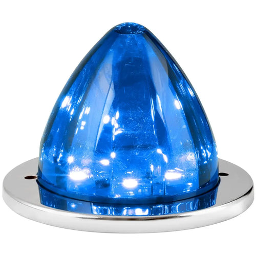 Grand General Blue/Blue 2-1/2" Watermelon Surface Mount LED Light with Stainless Steel Bezel