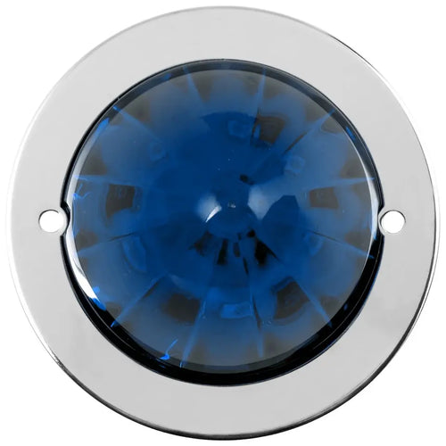 Grand General Blue/Blue 2-1/2" Watermelon Surface Mount LED Light with Stainless Steel Bezel