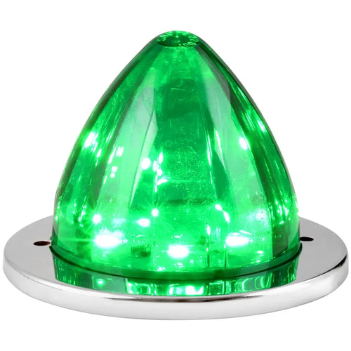 Grand General Green/Green 2-1/2" Watermelon Surface Mount LED Light with Stainless Steel Bezel