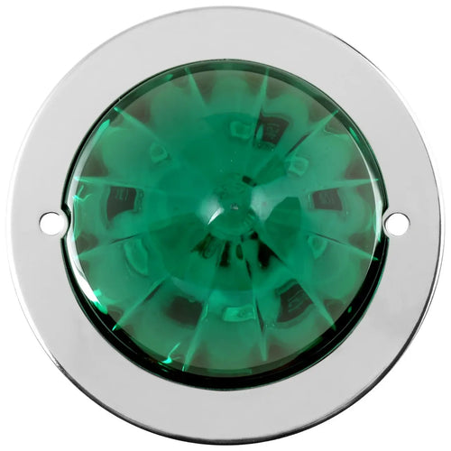 Grand General Green/Green 2-1/2" Watermelon Surface Mount LED Light with Stainless Steel Bezel
