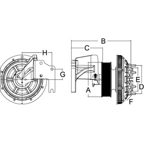 Horton DM Advantage Two-Speed Reman Fan Clutch Fits Kenworth, Peterbilt