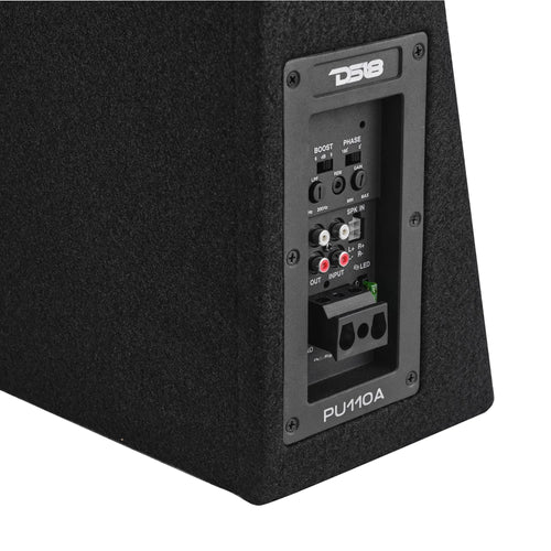 DS18 10” Amplified Shallow Subwoofer Enclosure for Pickup Trucks