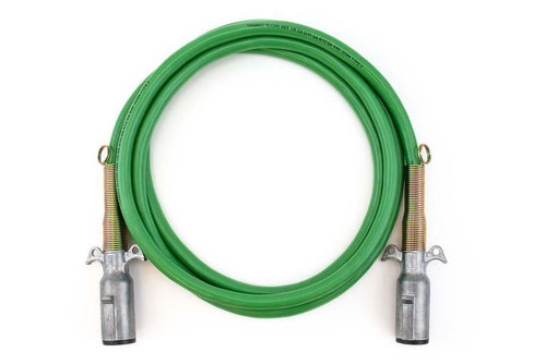 7-Way ABS Cable with Zinc Plugs - 12ft Straight Cable