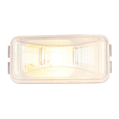 Small Rectangular Single Bulb Sealed Marker Light Clear