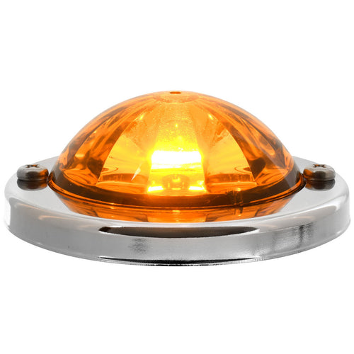 Amber/Amber Mini Super Star Watermelon LED Sealed Light with Stainless Steel Bezel