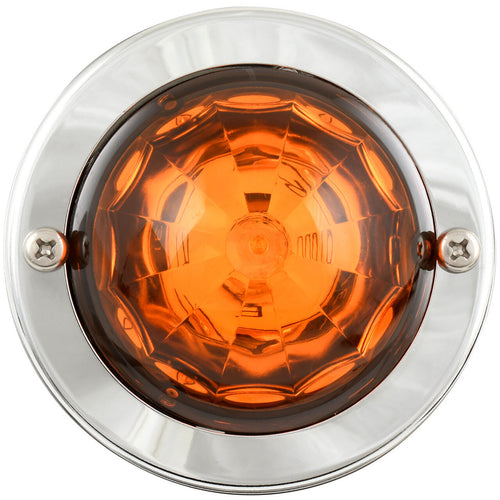 Amber/Amber Mini Super Star Watermelon LED Sealed Light with Stainless Steel Bezel