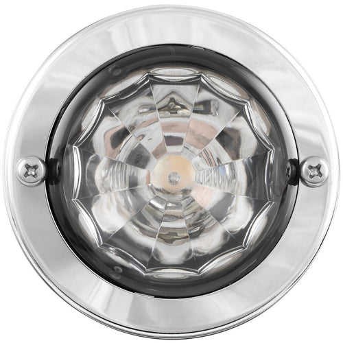 Grand General Amber/Clear Mini Super Star Watermelon LED Sealed Light with Stainless Steel Bezel