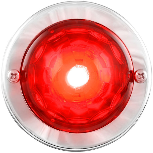 Red/Red Mini Super Star Watermelon LED Sealed Light with Stainless Steel Bezel