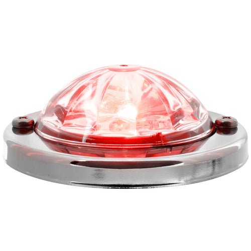 Red/Clear Mini Super Star Watermelon LED Sealed Light with Stainless Steel Bezel