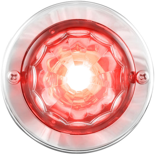 Red/Clear Mini Super Star Watermelon LED Sealed Light with Stainless Steel Bezel