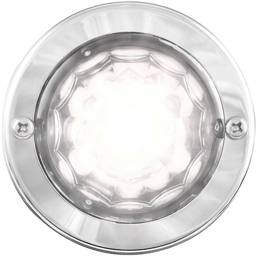 Grand General White/Clear Mini Super Star Watermelon LED Sealed Light with Stainless Steel Bezel
